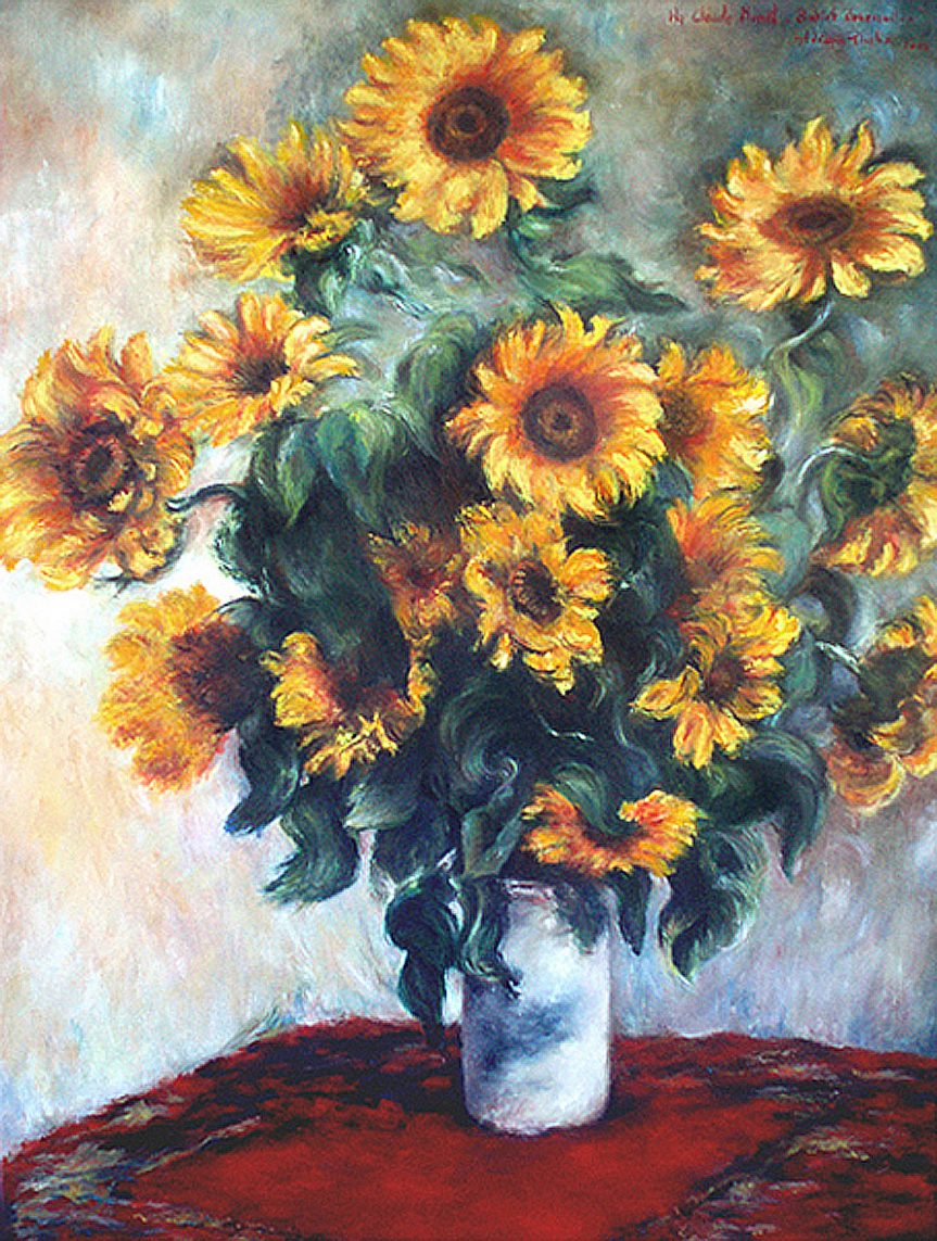 impresjonizm-impresjonisci-malarstwo-obrazy-olejne-kopie-bukiet-słoneczników-claude-monet