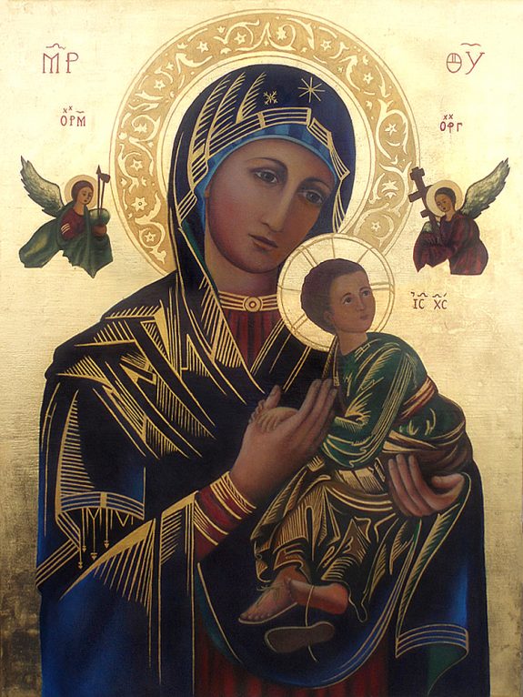 obraz ikona matka boża nieustającej pomocy obrazy religijne copy-icon-painting-our-lady-of-perpetual-help