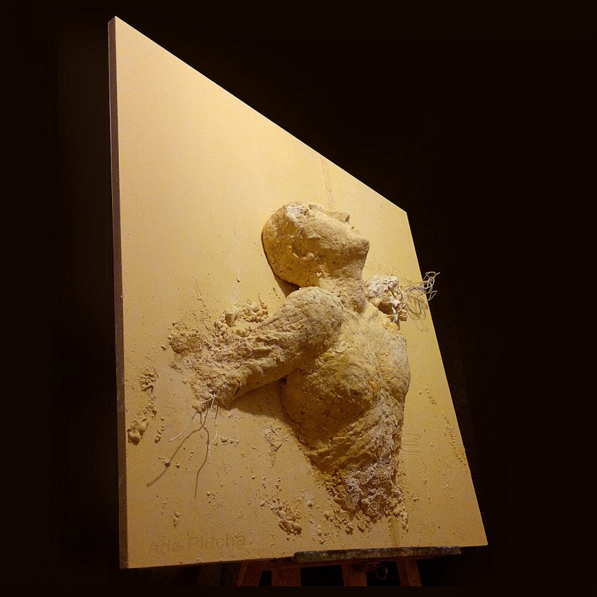 abstrakcja duży jasny obraz przestrzenny do wnętrz abstract art three dimensional big on the wall