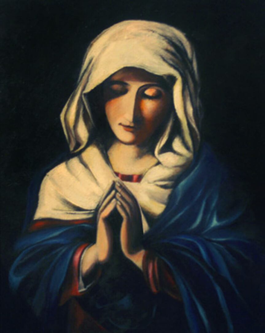 (English) mary mother of god oil painting commission canvas (Maryja Matka Boża)