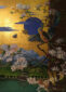 (English) lazurite sun mineral gold landscape warm evening light painting