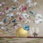 (English) awakening of the sun gold leaf landscape magnolia light painting