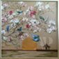(English) awakening of the sun gold magnolia landscape painting, framed