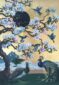 (English) obsidian sun gold magnolia peacock landscape painting auction record