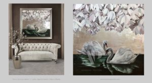 nowoczesne obrazy do salonu srebrne obrazy na ścianę złote obrazy obrazy glamour golden art living room
