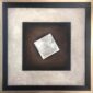 (English) “Space-Time” abstract painting with silver leaf