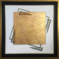 (English) “Parallel Worlds”, abstract painting, gold leaf