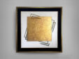 (English) “Parallel Worlds”, abstract painting, structural concrete, light wall, framed