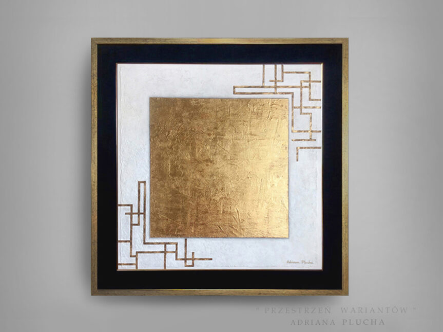 (English) “Space of Variations”, abstract painting on light wall