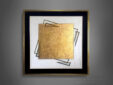 (English) “Parallel Worlds”, abstract painting, structural concrete, dark wall