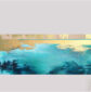 (English) “Nautility" abstract painting, blue tones, gold leaf