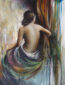 (English) “Innocence”, figurative painting, female figure