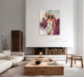 (English) “Symphony of Sounds – Elation”, figurative painting with gold leaf in interior