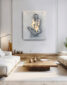 (English) “Nostalgia”, figurative painting in interior