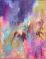 (English) “Forest Whisper”, colourful abstract painting inspired by nature