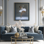 (English) “In the Embrace of Inner Peace”, figurative painting, female nude in interior