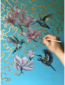(English) harmony in the air iii painting process artist working schlagmetal