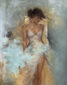 (English) “Silent Freedom”, figurative painting, female figure